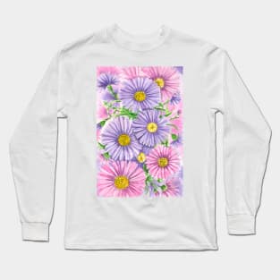 Pink and purple flowers Long Sleeve T-Shirt